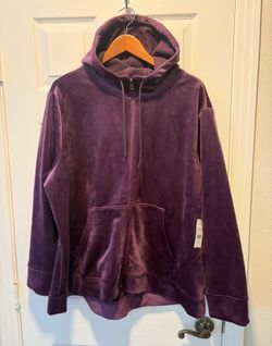 Brand New Velour Jack Purple Full Zip Hoodie 2X (20W-22W) NWT - Simi Valley