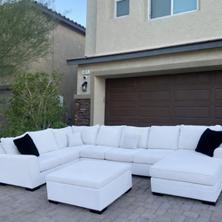 Sectional and ottoman