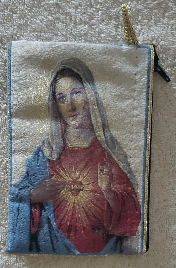 Sacred Heart of Mary Tapestry Bag/Pouch