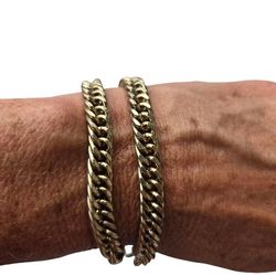 vintage Coro pegasus double chain bracelet 1950s