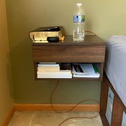 Floating Wood Style Nightstands New