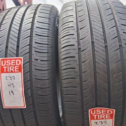 2 used Tires 235/45r18 hankook 🤑free Installation and balance ‼️ 👌 