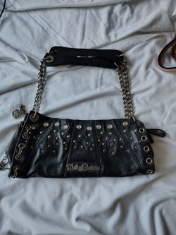 Vintage Harley Davidson Women’s Leather Purse/Bag/Charms/Studded/Rhinestones