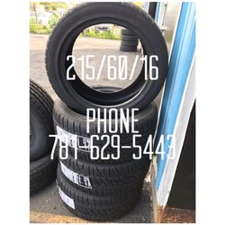 New Tire For Sale 215/60/16 $300 All Four installed brand presa 50.000 miles