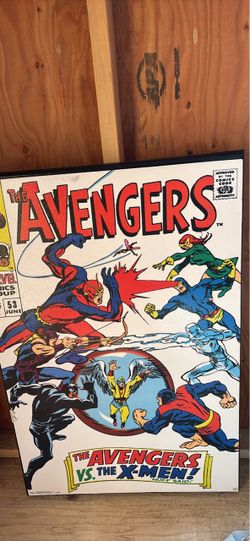 Framed Marvel Avengers vs Xmen poster