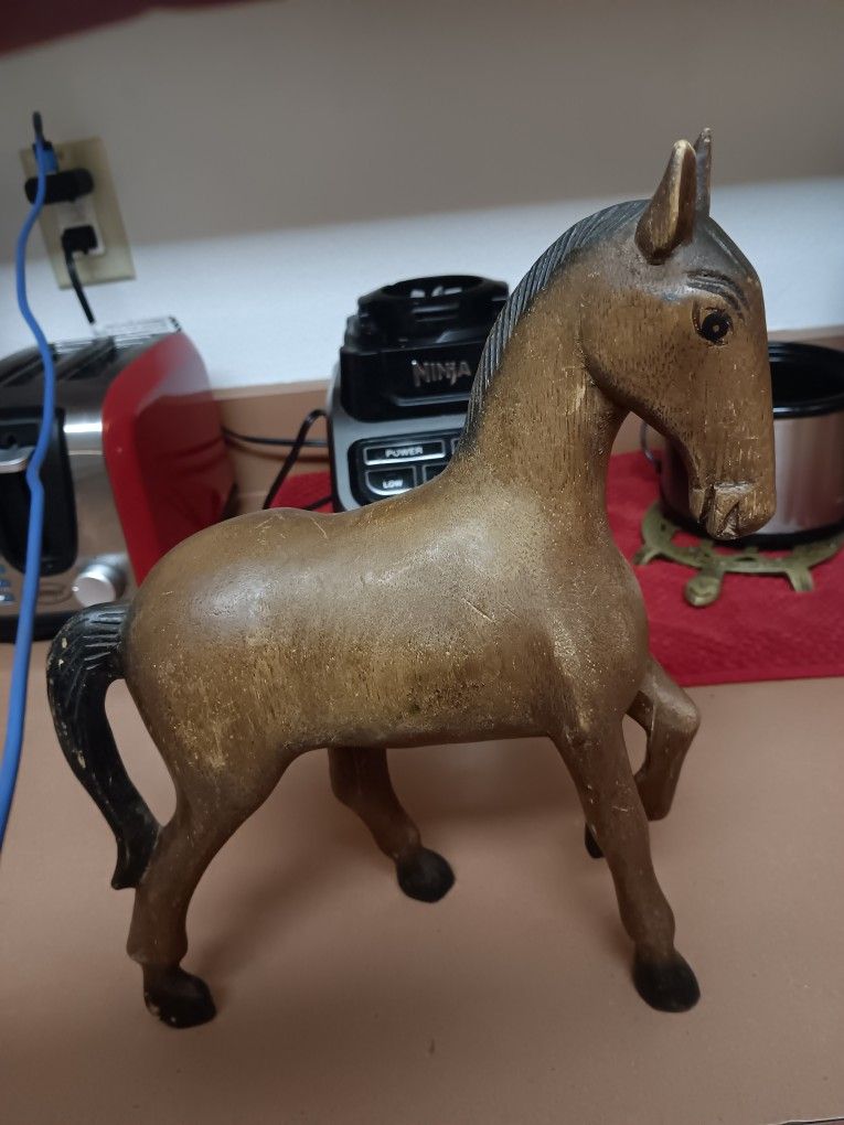Vintage Hand Carved 12" Wood