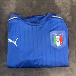 Italy Puma Home Long Sleeve Soccer Jersey 