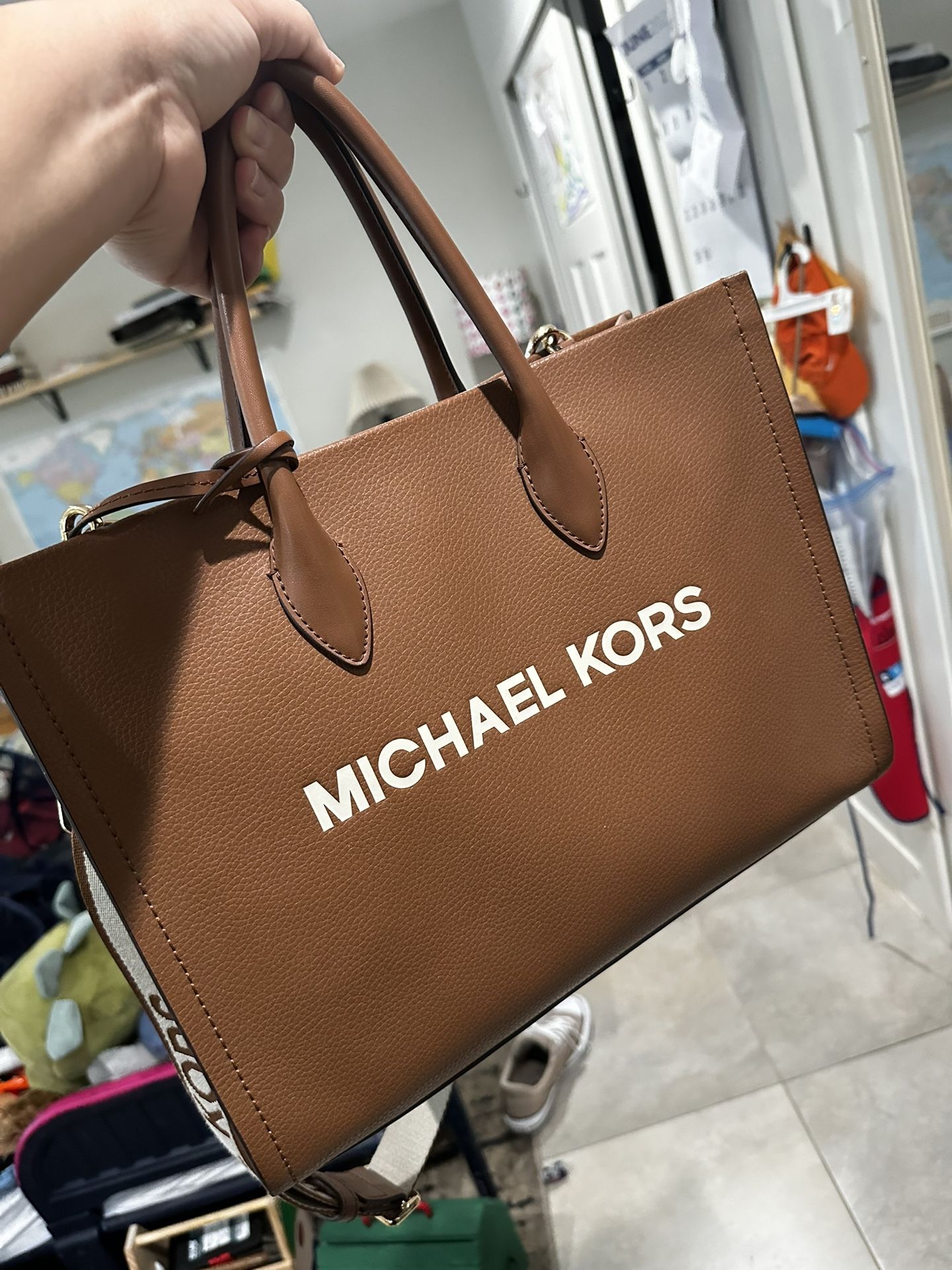 Mirella Medium Pebbled Leather Tote Bag