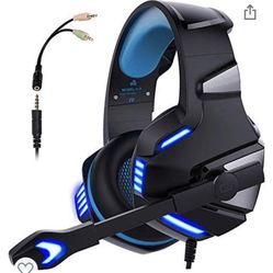 Gaming Headset for Xbox One, PS4, PC, Over Ear Gaming Headphones with Noise Cancelling