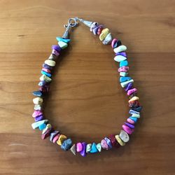 Jewelry -8.5” Necklace With Colored Stones