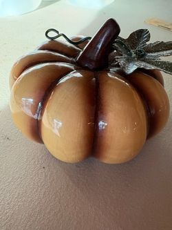 Fall glass pumpkin figurine