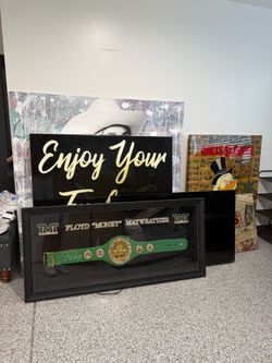 Floyd mayweather signed belt