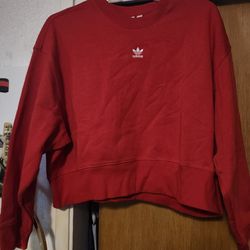 Womens New Adidas Crop Hoodie Size Large 