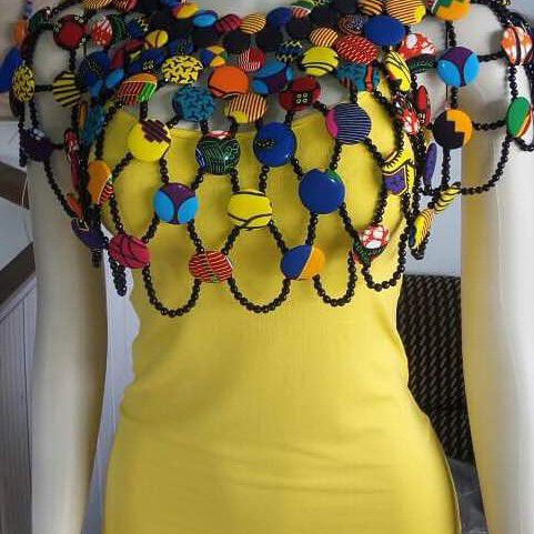 Buttons and beads cape - it fits all sizes