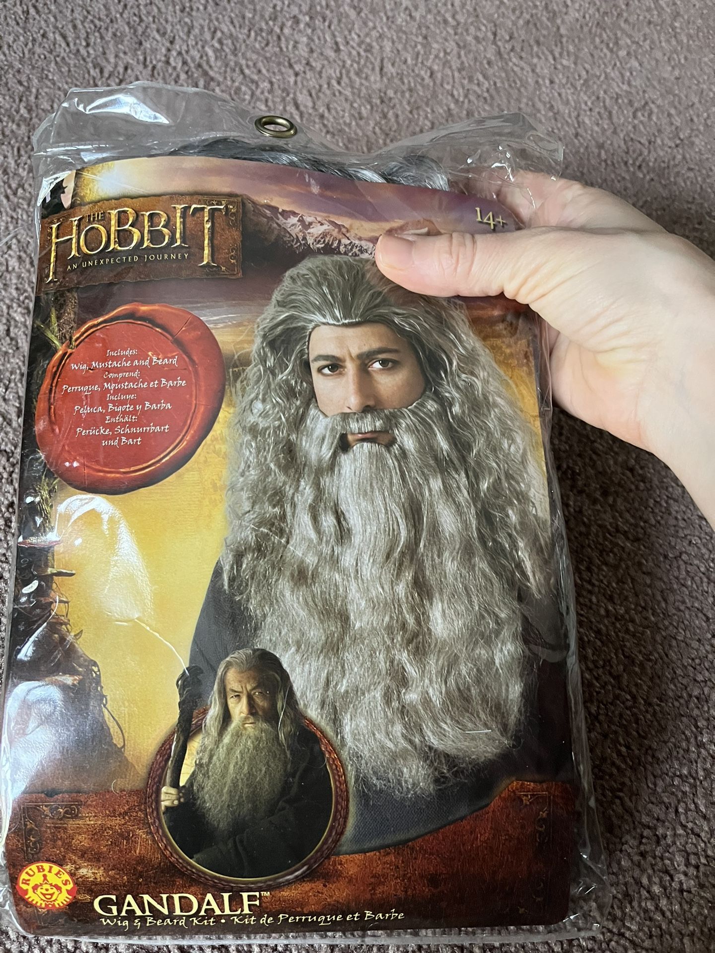 Gandalf Lord of the Ring Beard & Wig for Halloween Costume