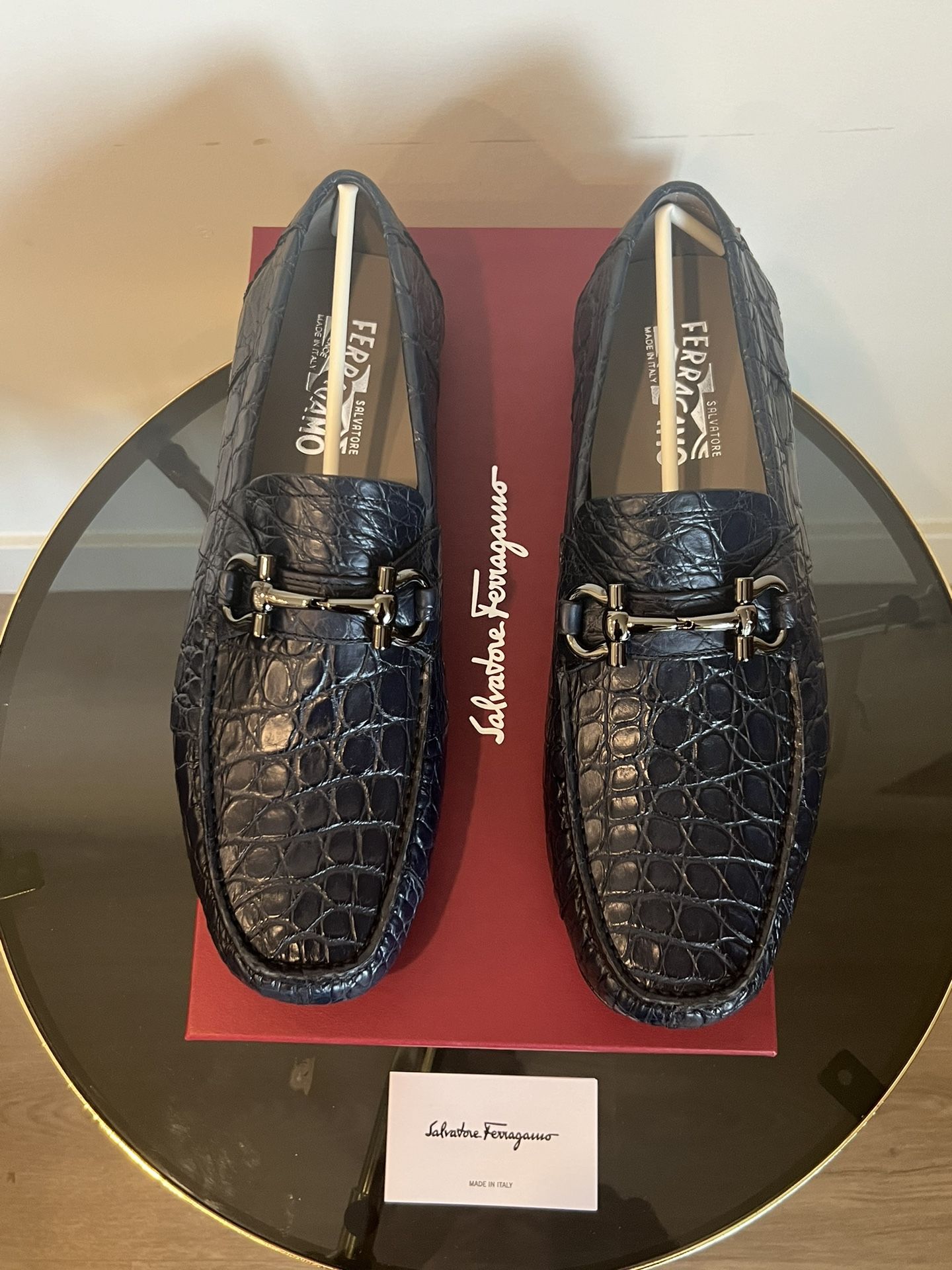 New In Box- Salvatore Ferragamo Men’s Size 10.5 D Crocodile Shoes
