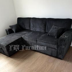 New Black Sofa 