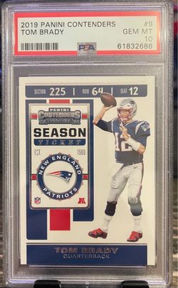 Panini Contenders 2019 Season Ticket Tom Brady #9 PSA 10