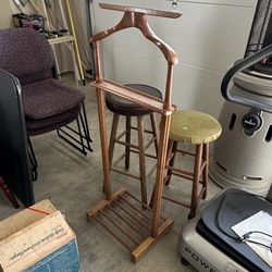 Vintage Wood Valet Stand