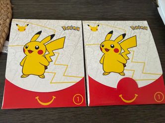 2 McDonald's 2021 Pokémon Happy Meal Pikachu Boxes w/ Sealed Cards