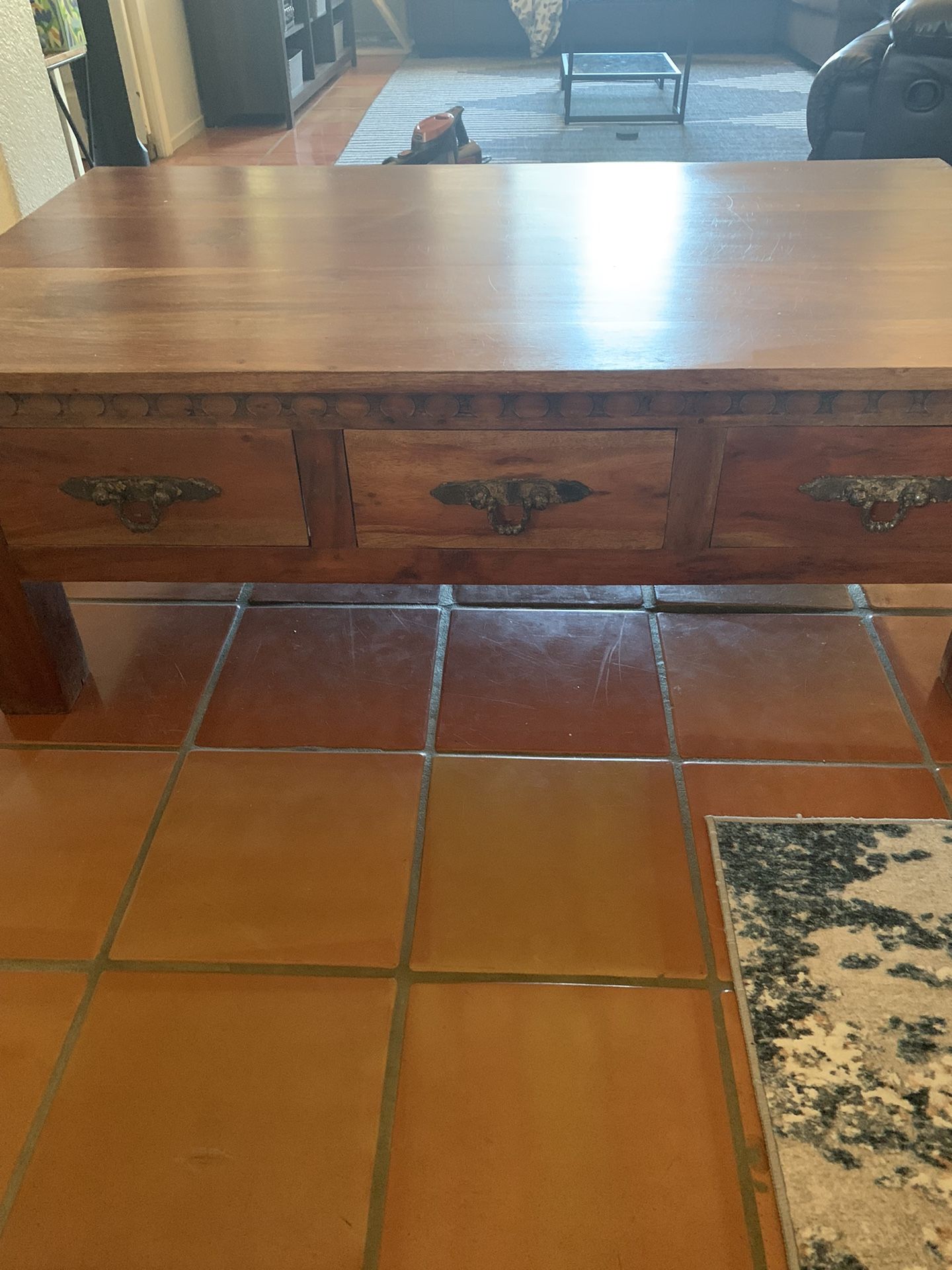 3 Drawer, All Wood Coffee Table