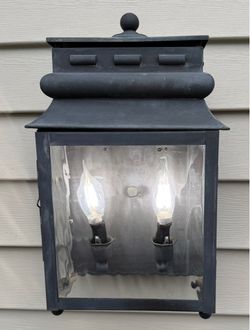 Black Outdoor Exterior Rustic Farmhouse Wall Lantern Porch Light