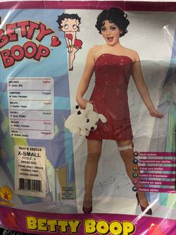 New, Women’s Betty Boop Costume size XS Includes Dress and Wig