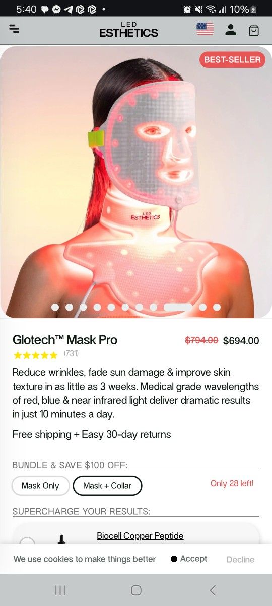 GLOTECH. LED MASK 