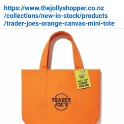 NEW Trader Joe's Small Mini Tote Bag Shopping Grocery Work School Commute