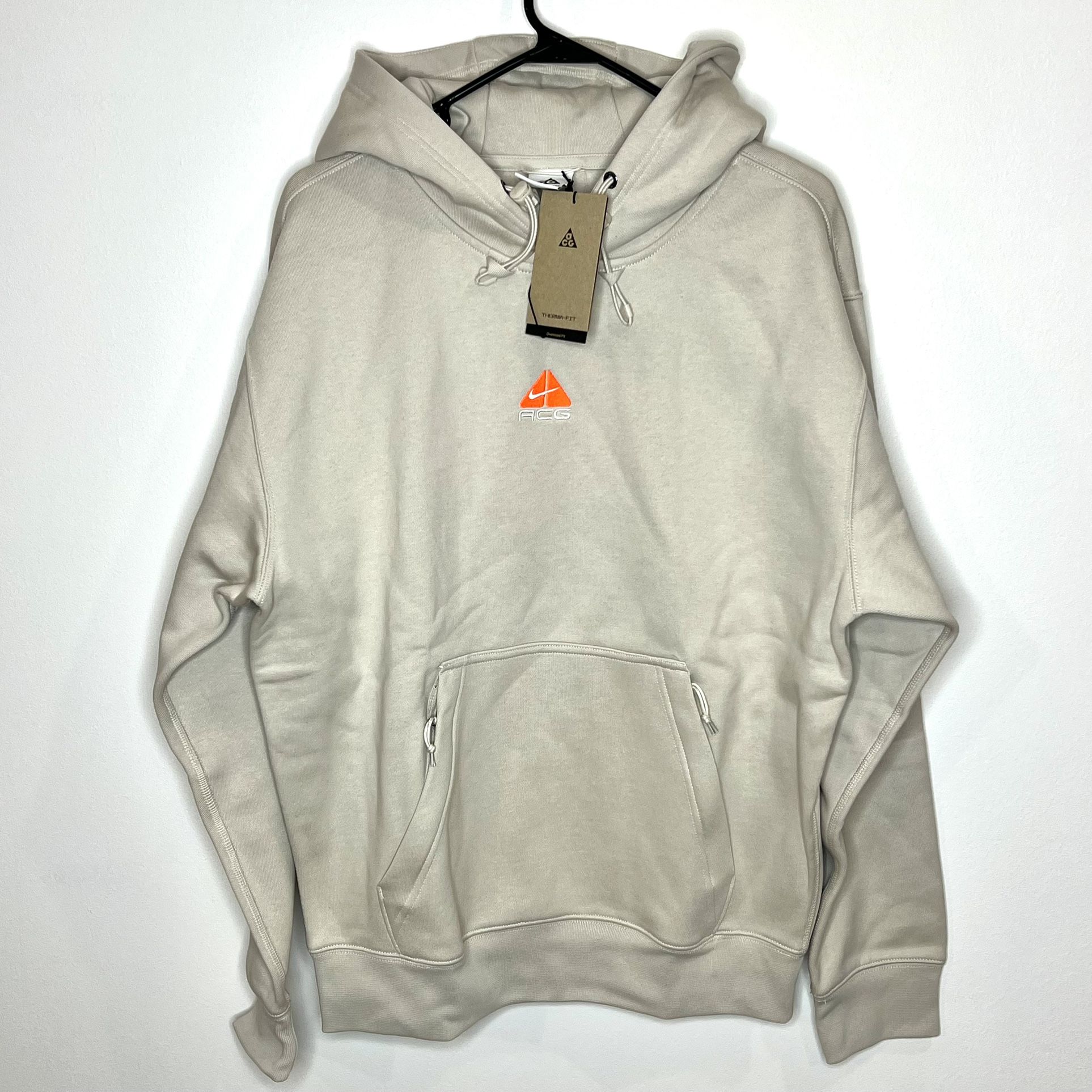 Nike ACG Therma Fit Fleece Pullover Hoodie Beige Size XS DH3087-104