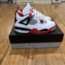 Size 8 Air Jordan 4 “Fire Red”