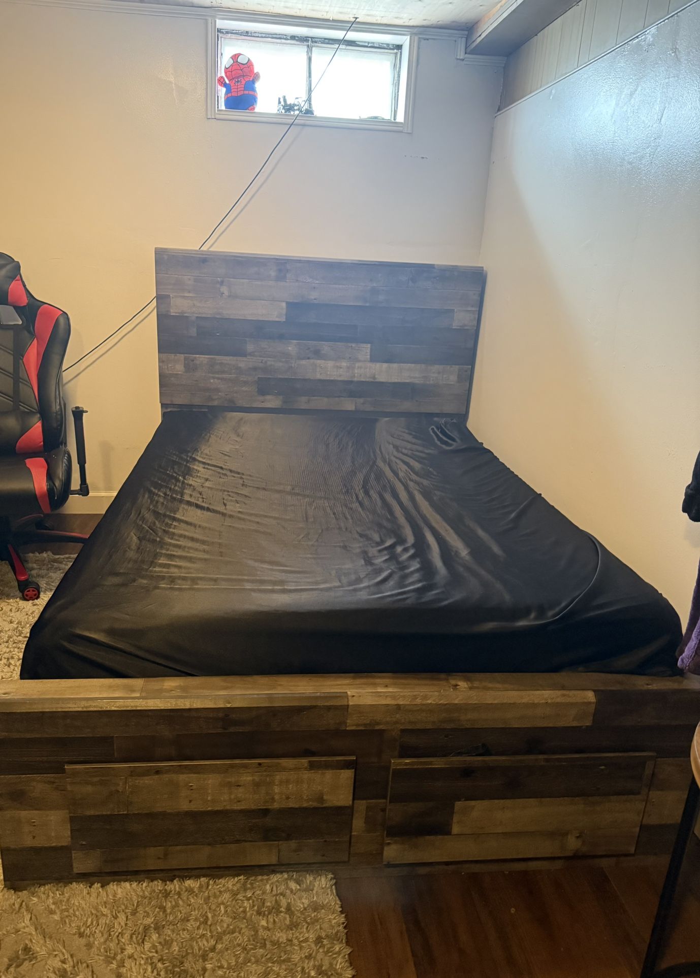 Rustic Wood Bed Frame (Full) – Sturdy & Stylish | Mattress NOT Included