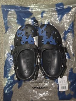 Post Malone X Crocs Duet Max Clog Blue Black 206542-001 Size M4/W6 Brand New