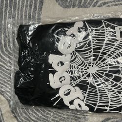 OG BLACK SP5DER WEB HOODIE SIZE M