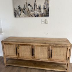Rattan Tv Console Table 