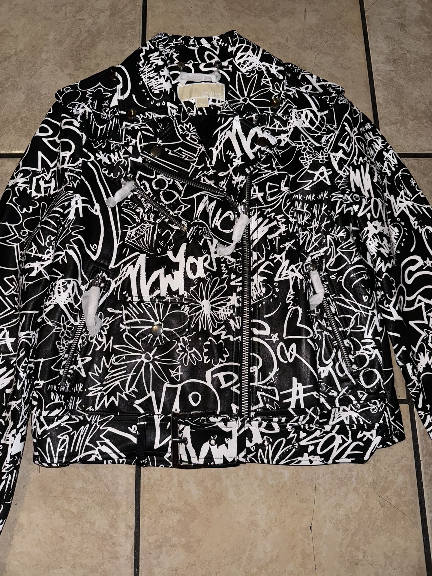 Mk Graffiti Moto Jacket Size M