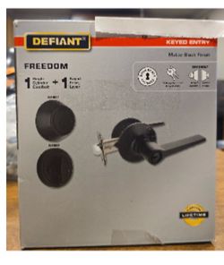 Freedom Matte Black Single Cylinder Keyed Alike Lever Combo Pack