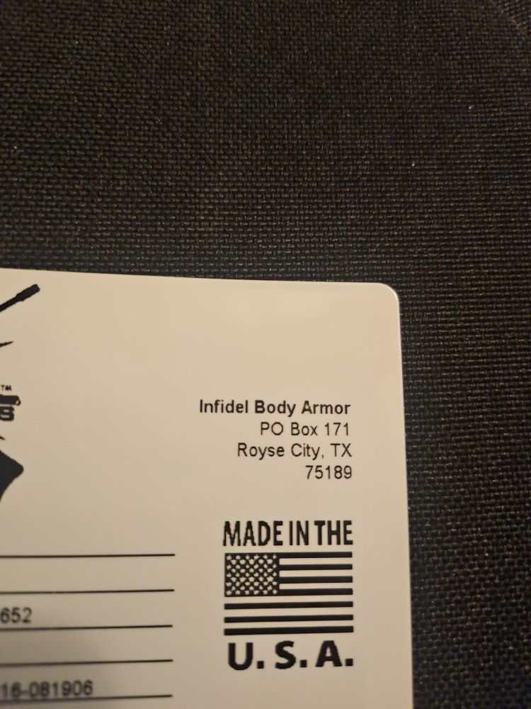 Plate Carrier Vests With Two Individual Plates Rated At Lvl IV