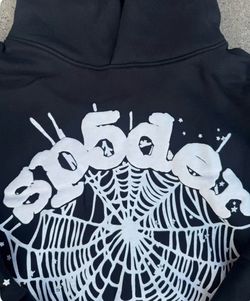 Black and white sp5der hoodie