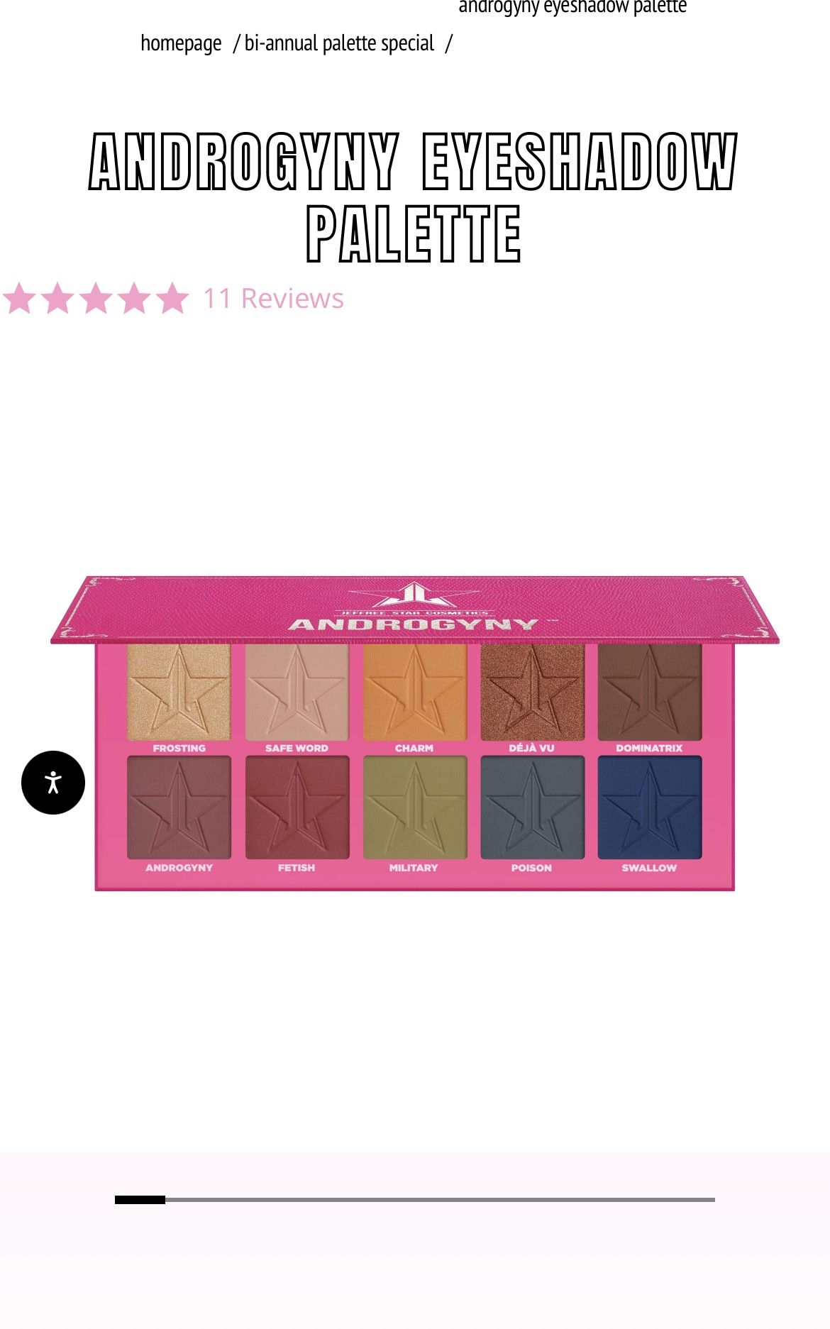 Jeffree star Androgyny Eyeshadow Palette