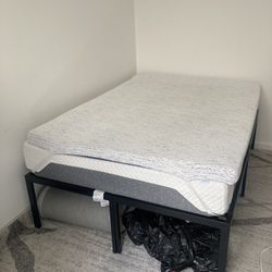 Full Firm Mattress, Pad,  and Frame 