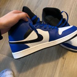 Blue and White Jordans