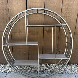 Round Wood & Metal Shelf (large)