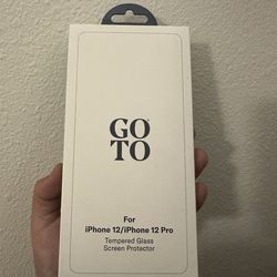 iPhone 12 or 12 Pro Glass Screen Protector with Template Guide Brand New