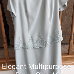 Elegant  Cool Mint Dress Size 16