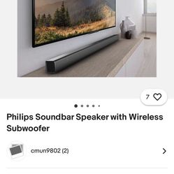 Phillips Speaker With Subwoofer Like New Used Barely 