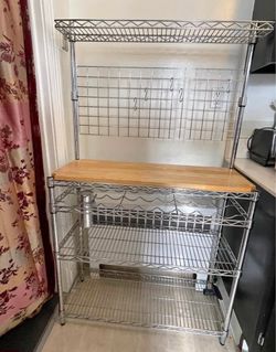 Bakers Rack with Kitchen Storage