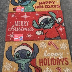 🎄 Stitch Christmas Outdoor Mat 🎄