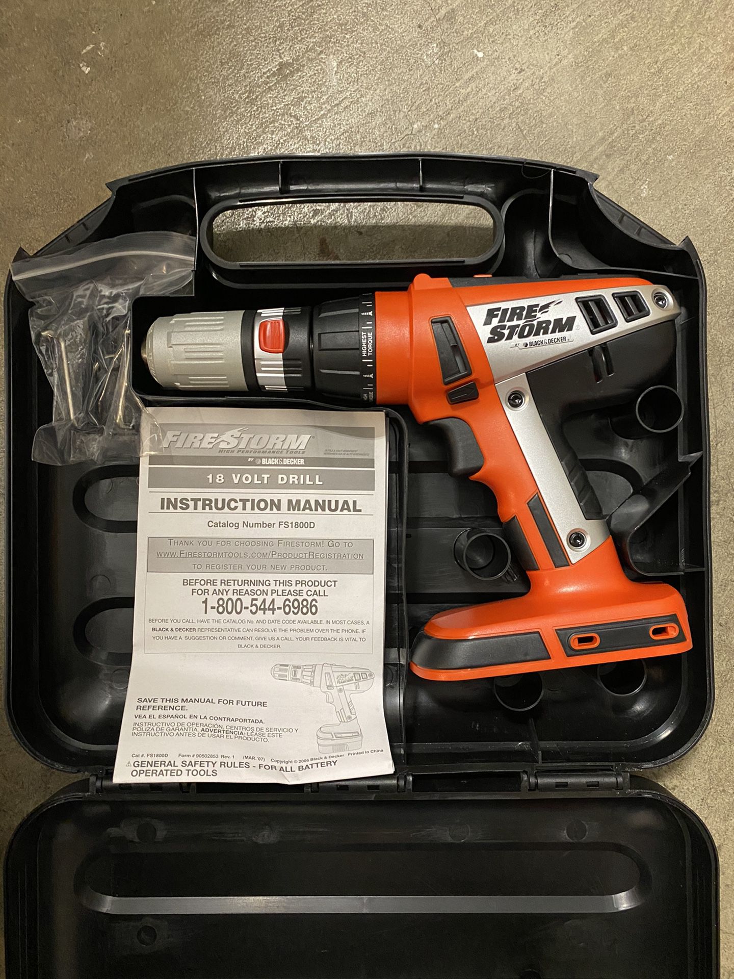 Back and Decker firestorm drill with case - Northern Kentucky Auction, LLC