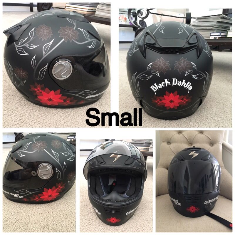 Scorpion Exo Black Dahlia helmet